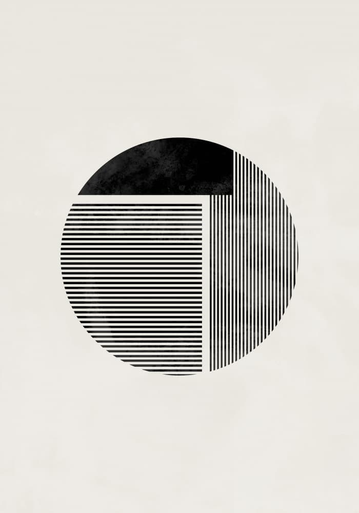 Abstract Geometric Oval by Old Artists Studio II — canvas wall art