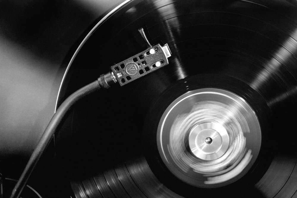 Spinning Vinyl Record by Old Artists Studio III — canvas wall art
