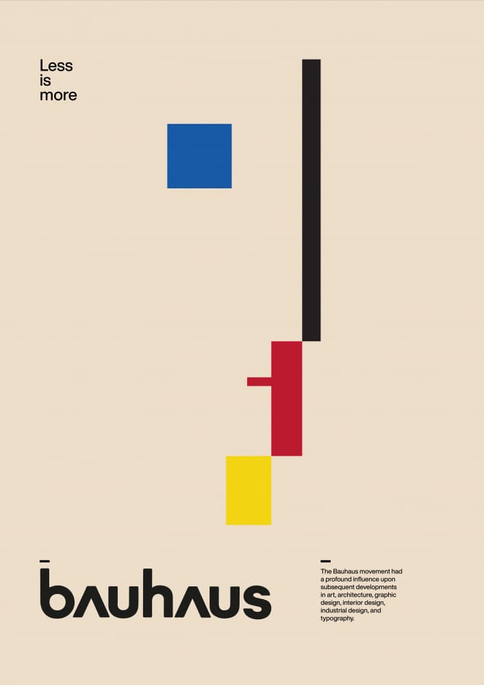 Bauhaus Geometric Abstract by David Vineïs — canvas wall art