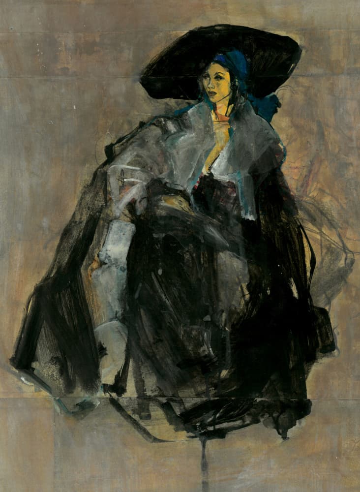Mysterious Woman In Hat by Ute Rathmann — canvas wall art