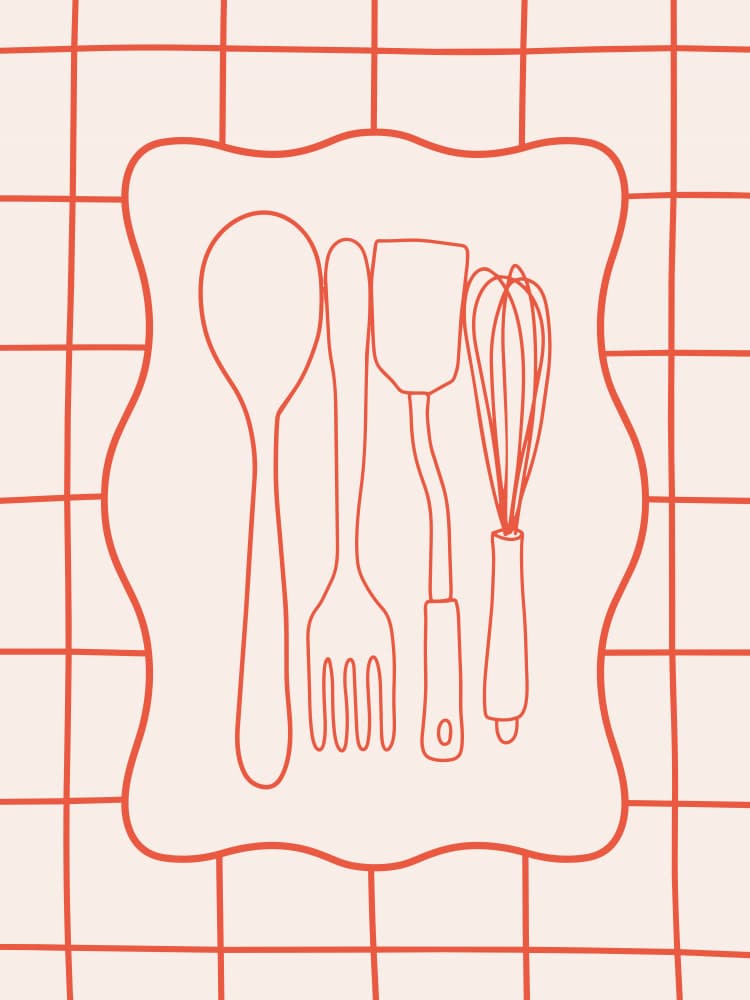 Modern Kitchen Essentials by Mathieu — canvas wall art