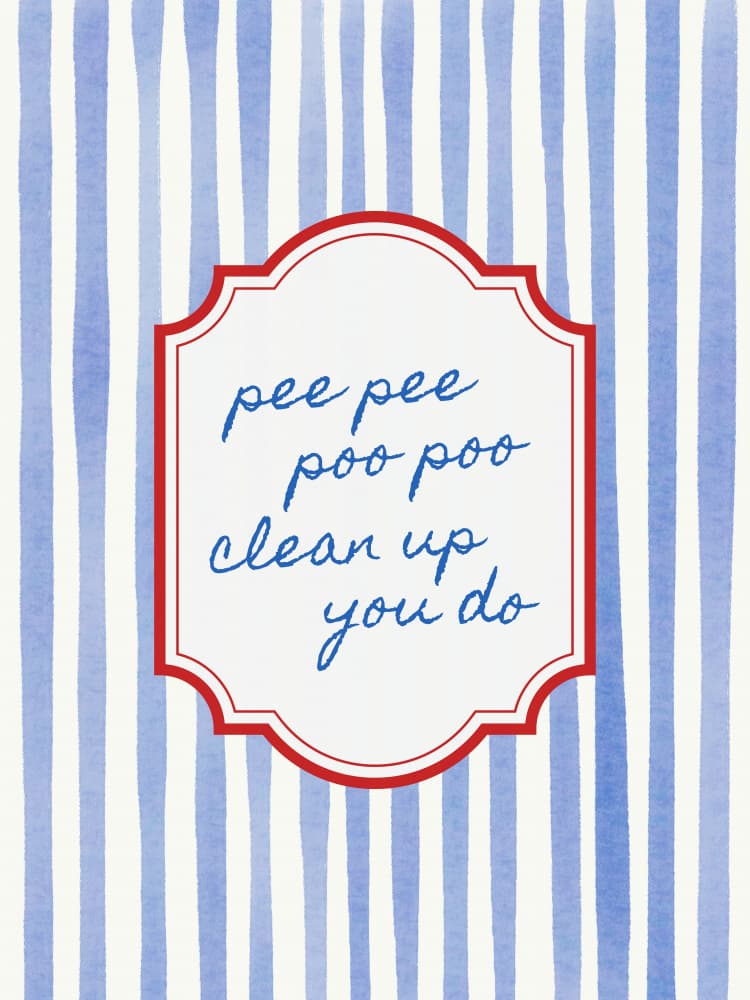 Funny Bathroom Message by Jolly and Dash — canvas wall art