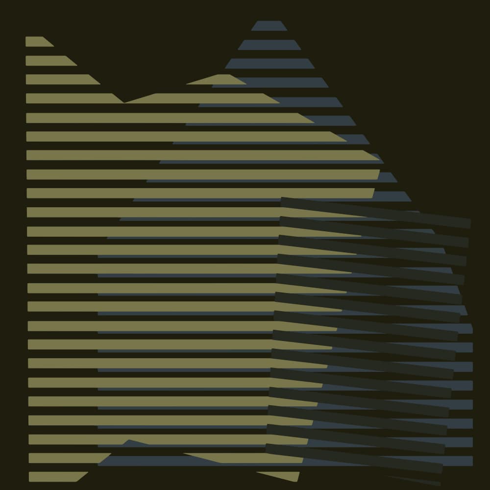 Dark Geometric Layers by Carlos Perez Del Moro — canvas wall art