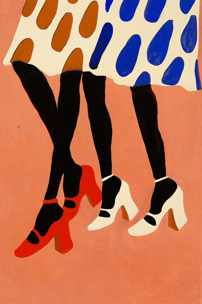 Polka Dot Steps by Treechild — canvas wall art
