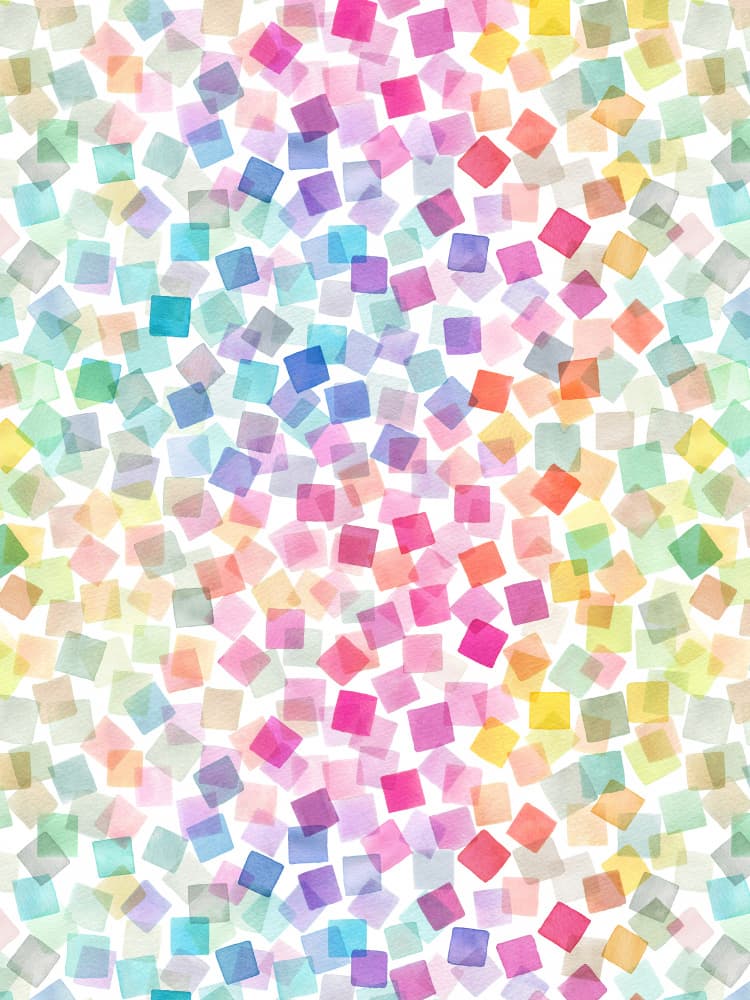 Vibrant Watercolor Squares by Ninola Design — canvas wall art