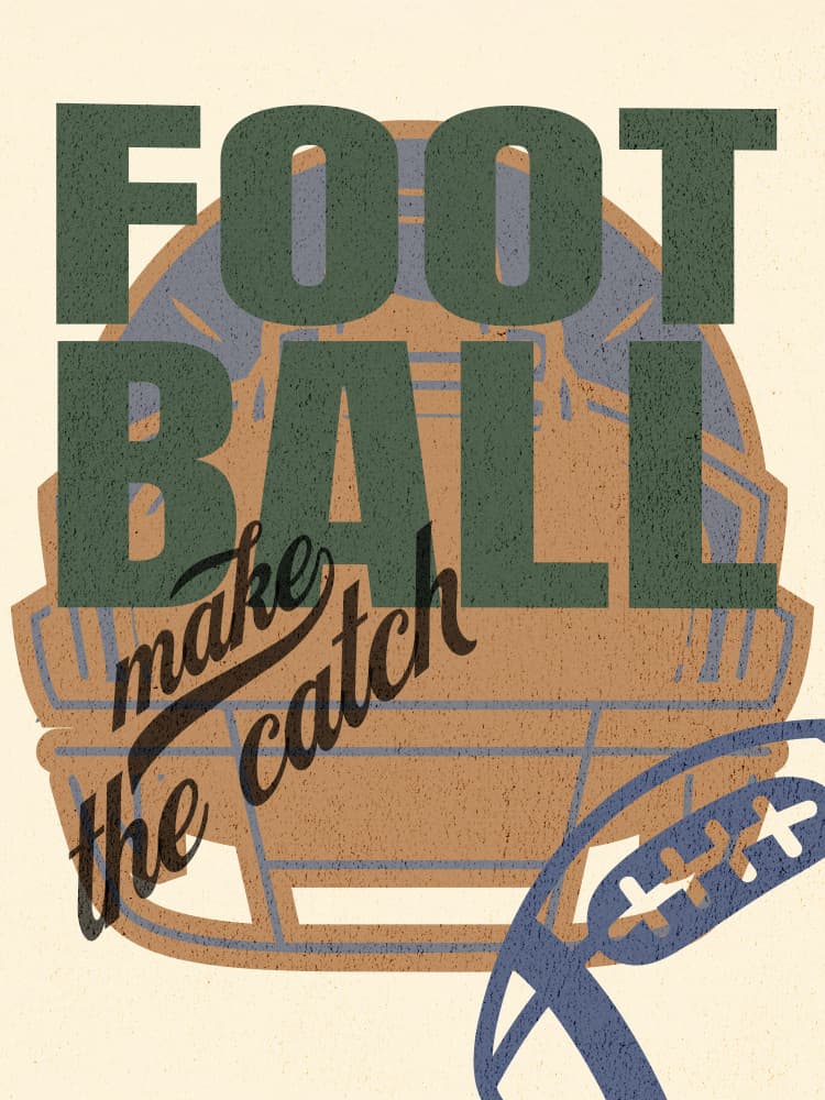 Football Make The Catch by Old Artists Studio IV — canvas wall art