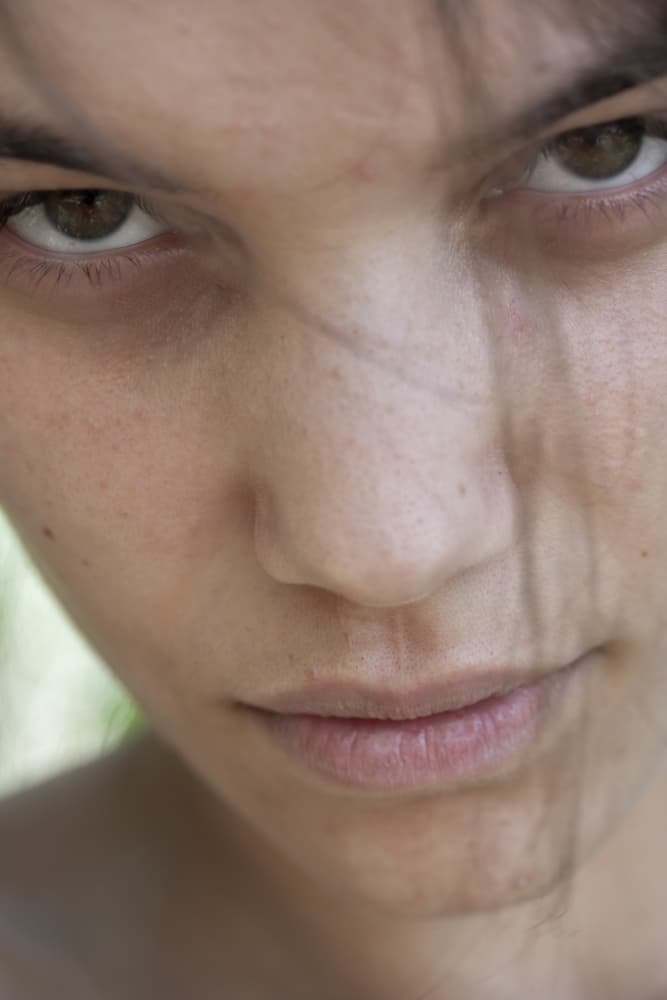 Intense Female Gaze by engin akyurt — canvas wall art