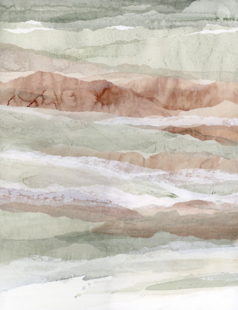 Muted Mountain Layers by Lara Eckerman — canvas wall art