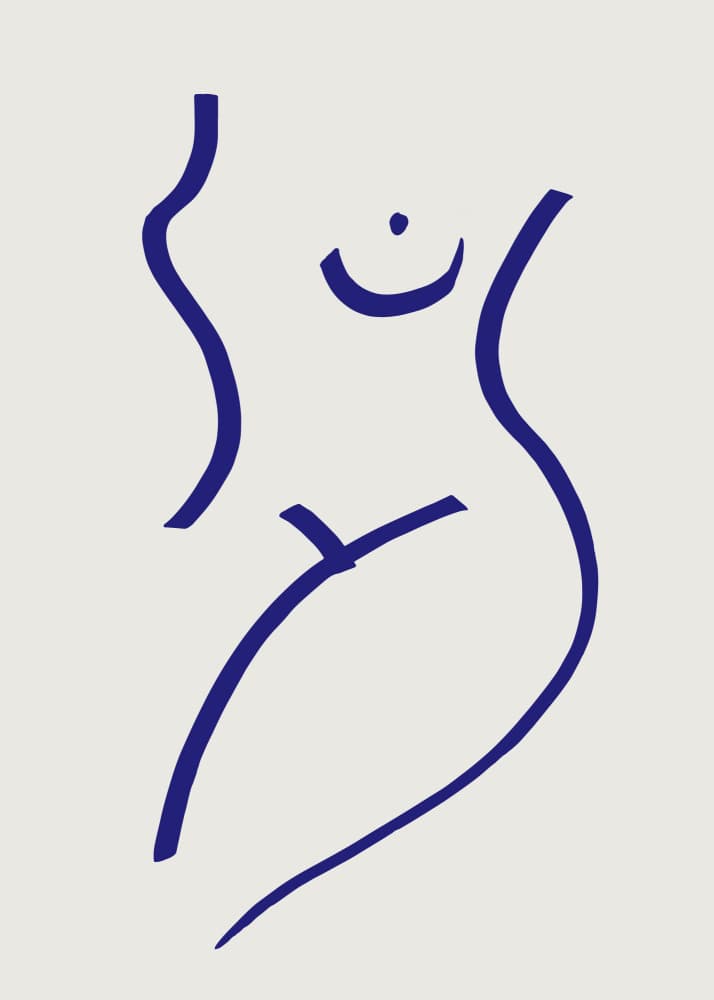 Elegant Blue Curves by Old Artists Studio — canvas wall art