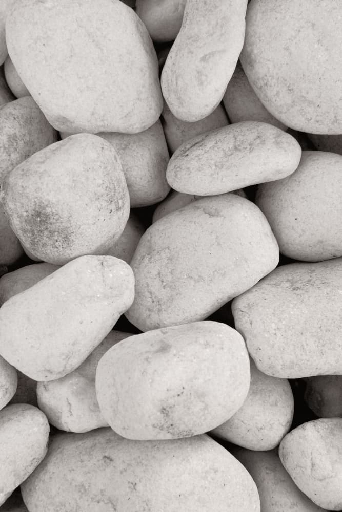 Smooth White Stones by Old Artists Studio III — canvas wall art