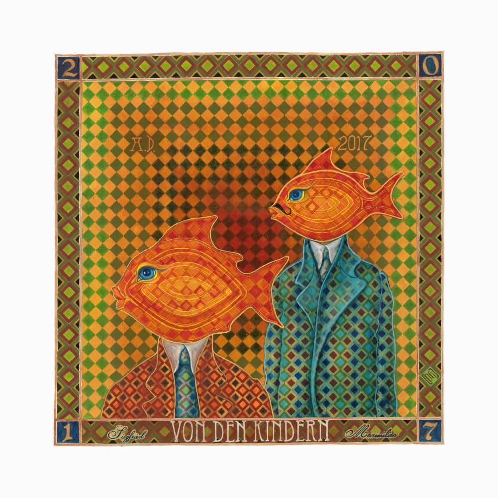Siegfried &amp; Maximilian Fischkopf by Dobri Gjurkov — canvas wall art