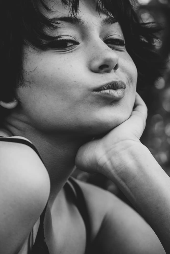 Charming Pout Portrait by engin akyurt — canvas wall art