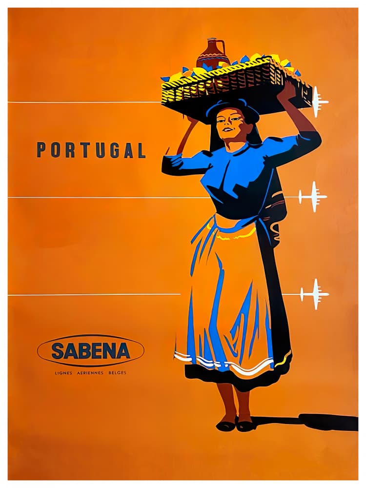 Portuguese Woman Fruit Basket by Chad Hyde — canvas wall art