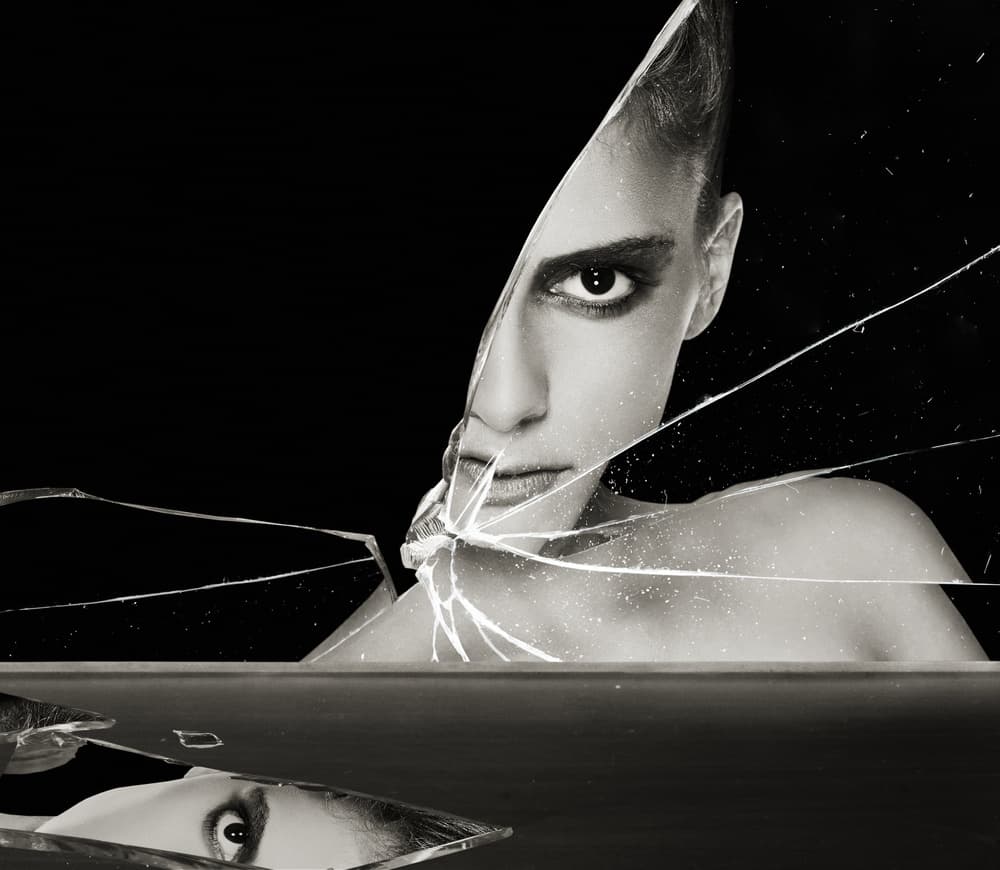 Broken Mirror Gaze by Biao  Huang — canvas wall art