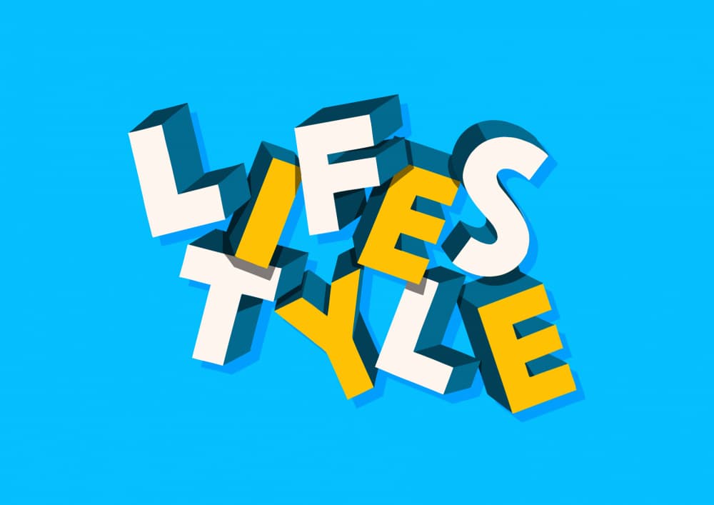 Colorful 3D Lifestyle Word by Guillaume Laserson — canvas wall art