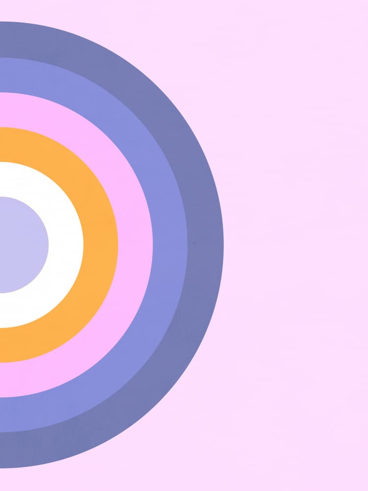 Pastel Concentric Circles by Dominique Vari — canvas wall art