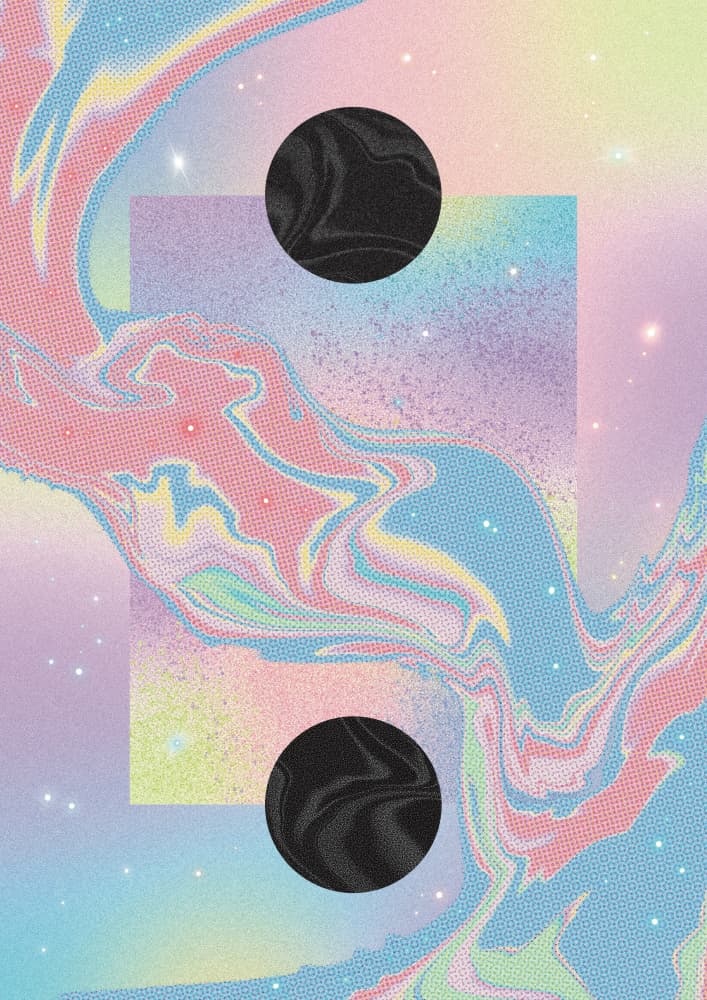 Pastel Cosmic Swirl by Amy Louise Baker — canvas wall art