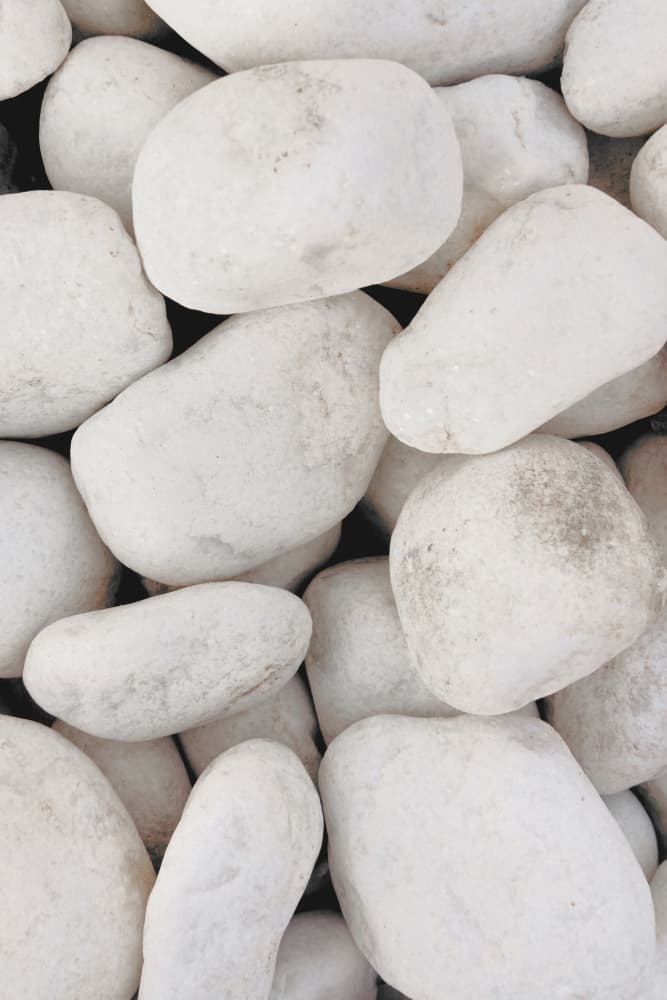 Smooth White Pebbles by Old Artists Studio III — canvas wall art