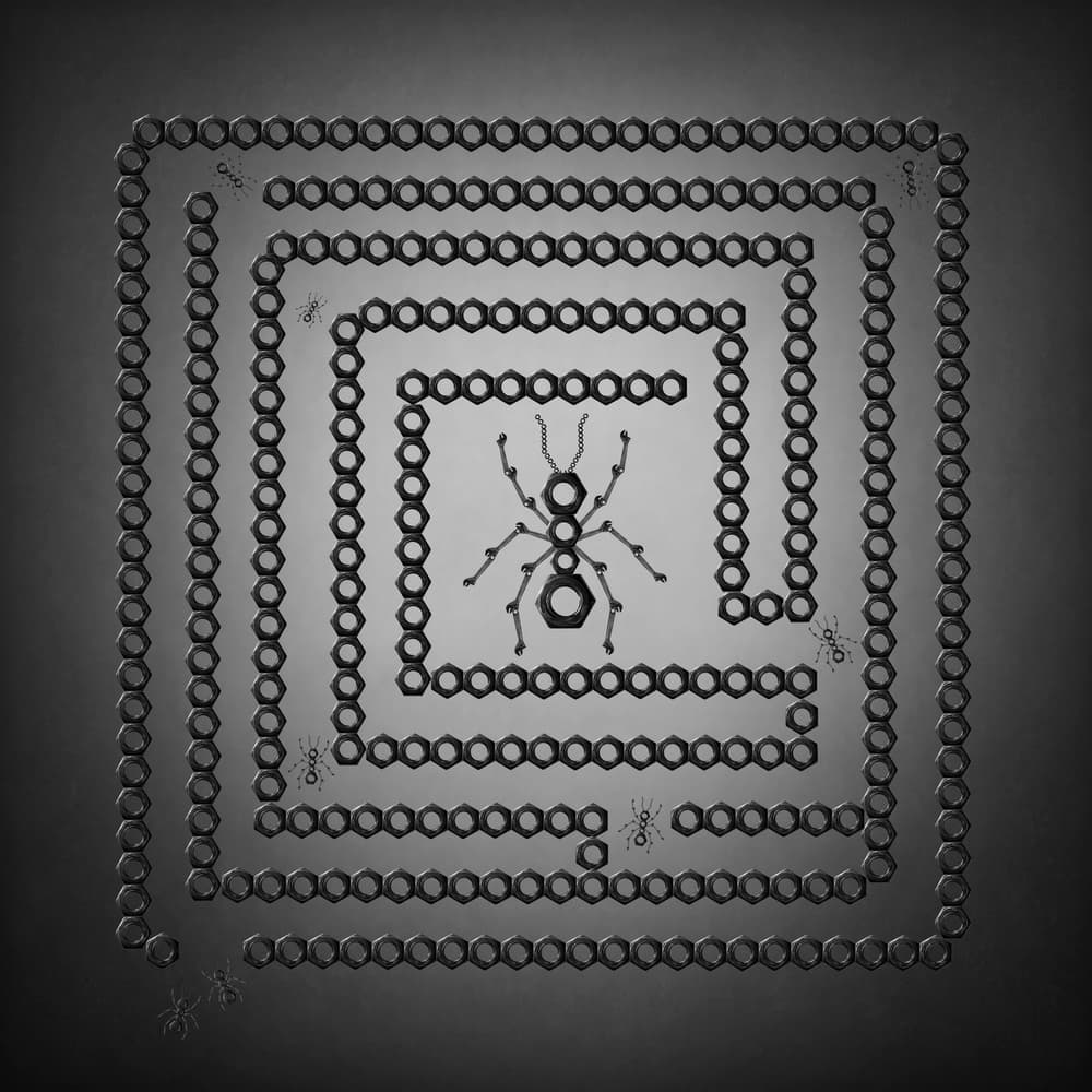 Mechanical Ant Maze by Victoria  Glinka — canvas wall art