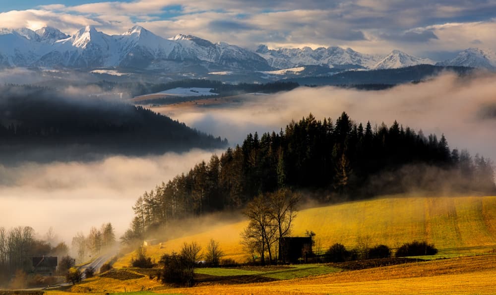 Peaceful Mountain Landscape by Slawomir Kowalczyk AFRP  FIAP  IAAP — canvas wall art
