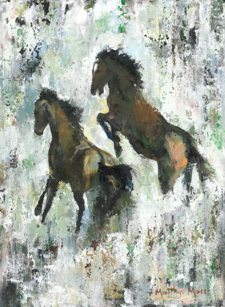 Wild Horses Galloping by Matthys Moss — canvas wall art