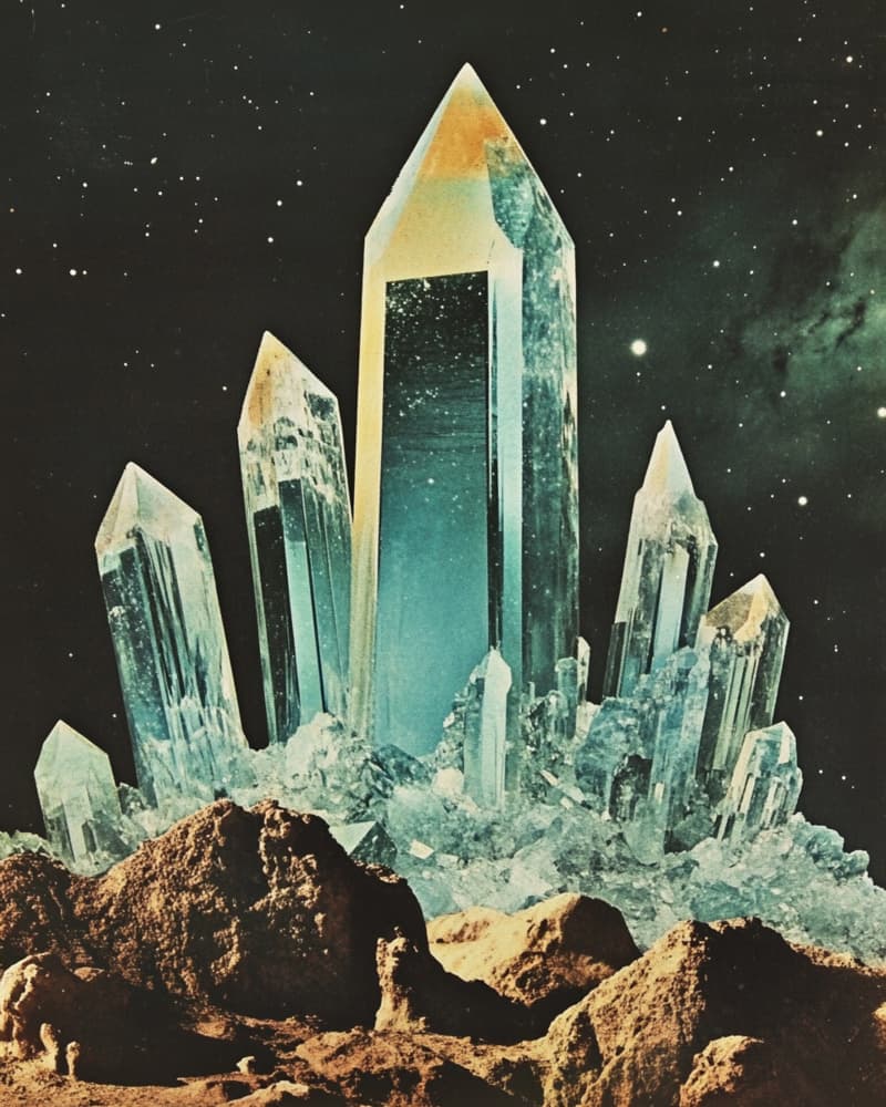 Cosmic Crystal Landscape by Samantha Hearn — canvas wall art