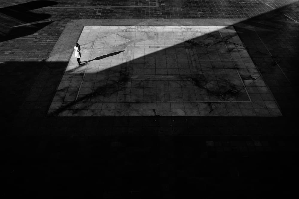 Solitary Figure in Light by Koji Sugimoto — canvas wall art
