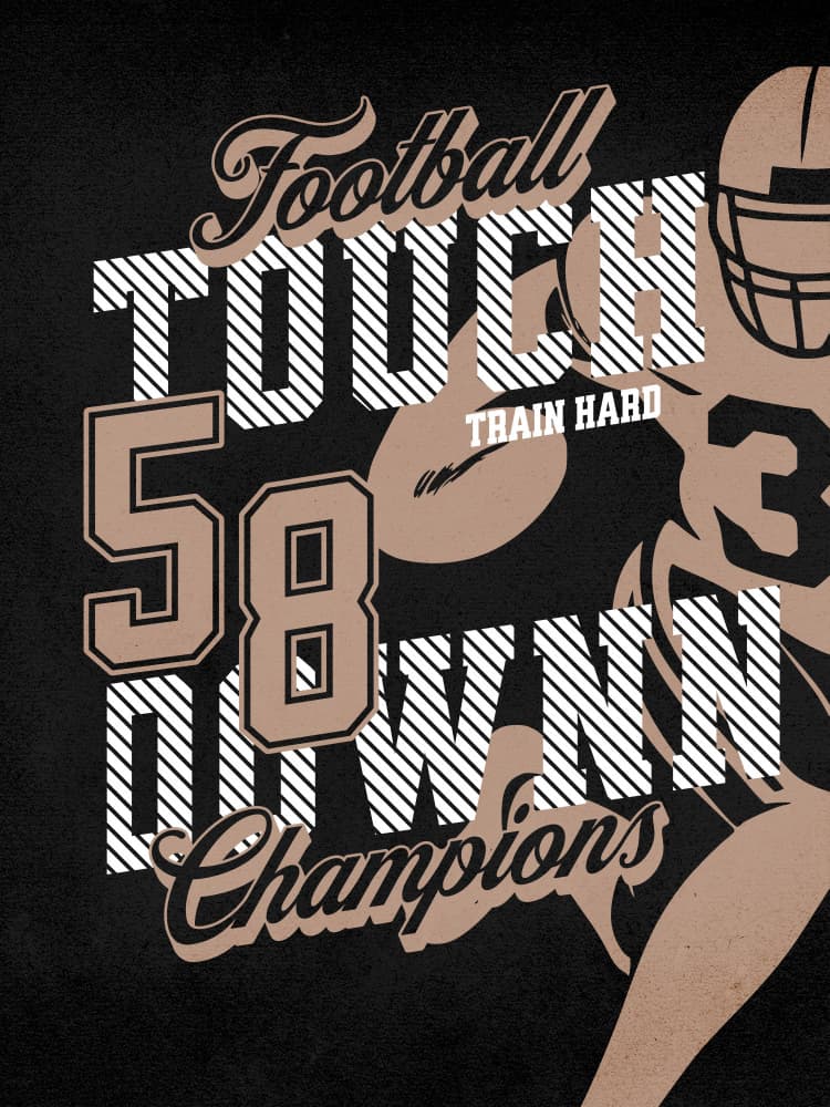 Retro Football Touchdown by Old Artists Studio IV — canvas wall art