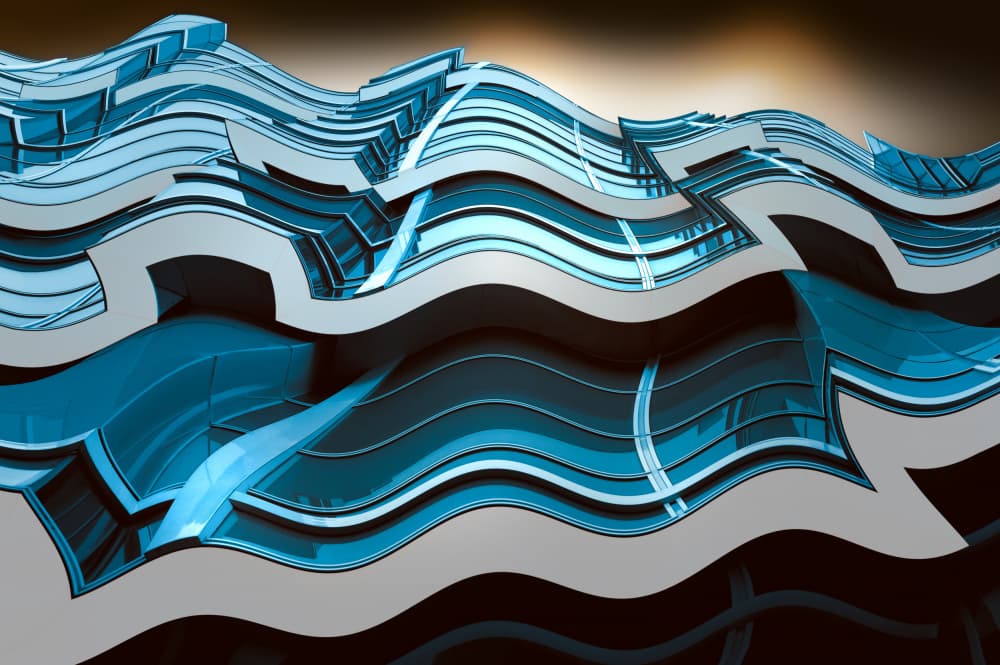 Abstract Wavy Building by Marc Huybrighs — canvas wall art