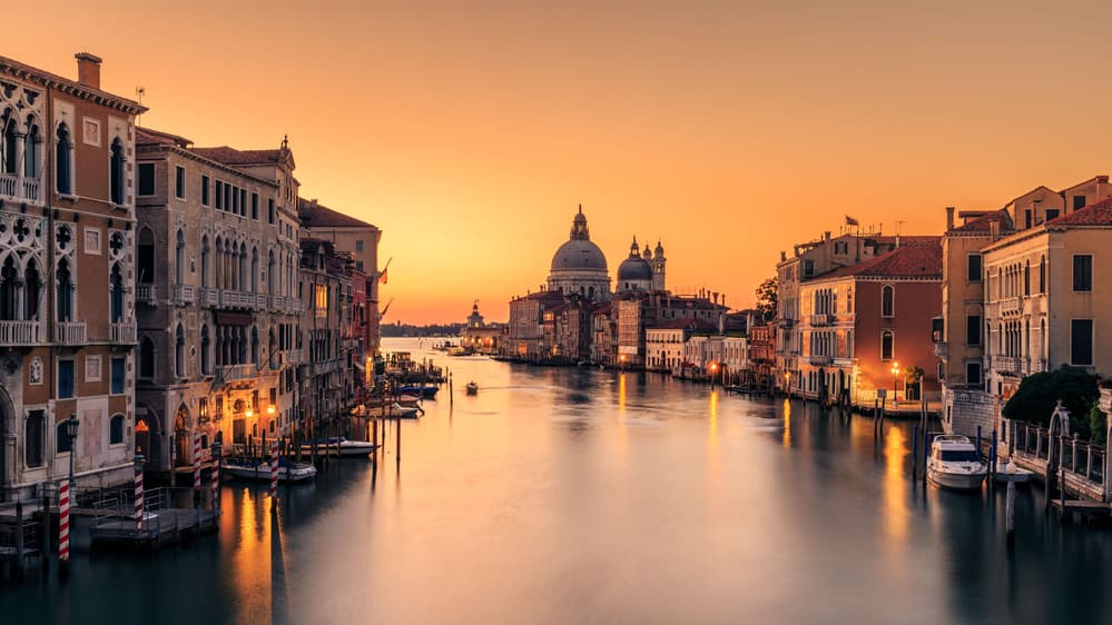 Grand Canal Sunset Venice by Eric Zhang — canvas wall art