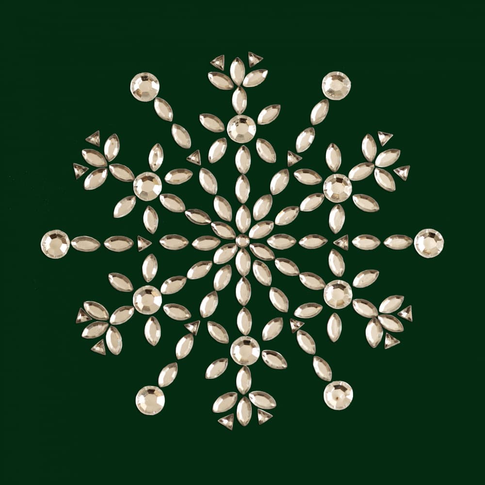 Sparkling Green Snowflake by Renate Holzner — canvas wall art