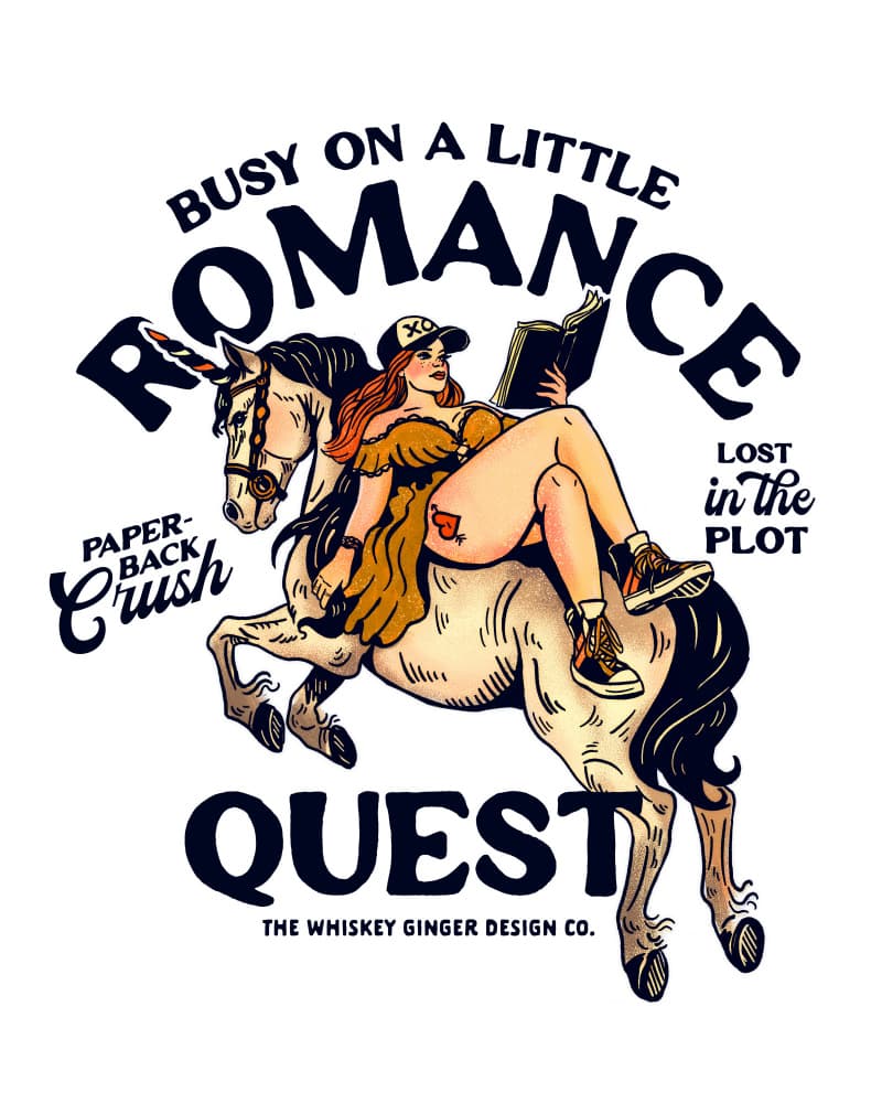 Romance Quest Bookish Smut Reader Gift by The Whiskey Ginger — canvas wall art