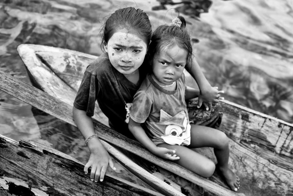 Young Faces on Water by Kieron Long — canvas wall art
