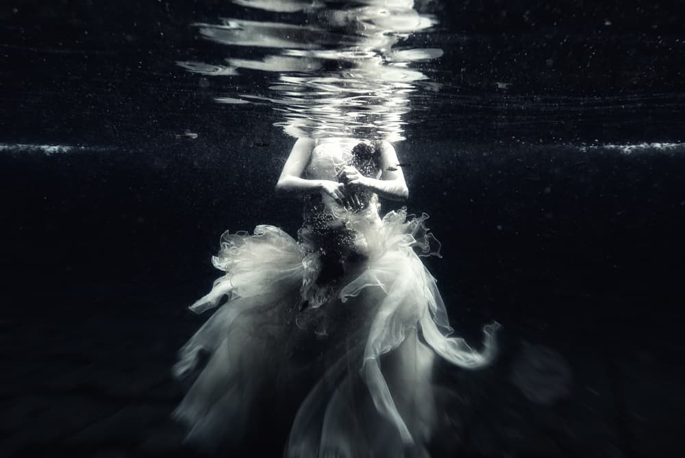 Ethereal Woman Underwater by Yusuf Afandi — canvas wall art