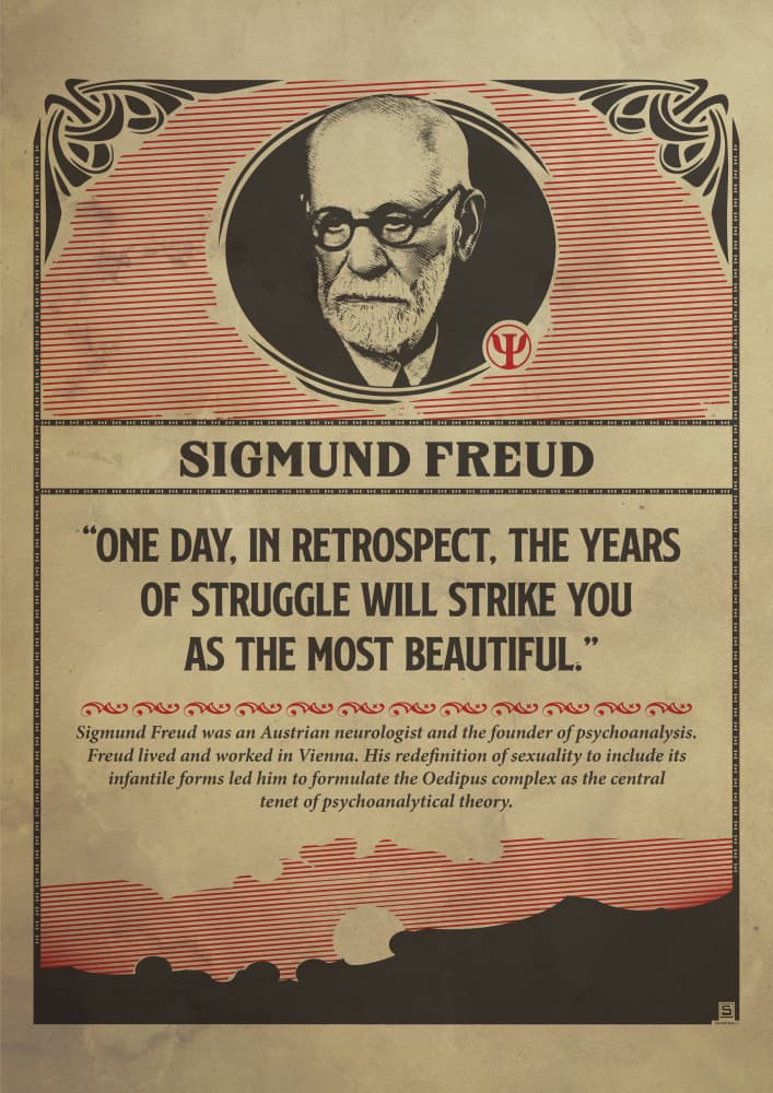 Sigmund Freud Inspirational Quote by Dion Gem — canvas wall art