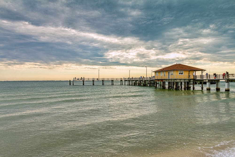 Coastal Pier House View by GuruShots — canvas wall art