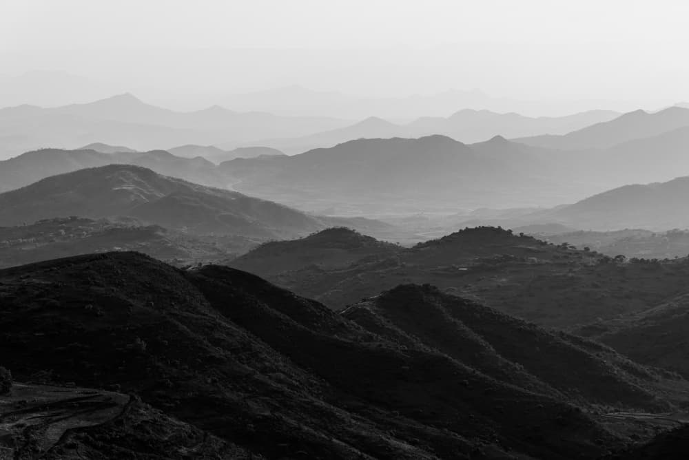 Misty Mountain Layers by Photolovers — canvas wall art