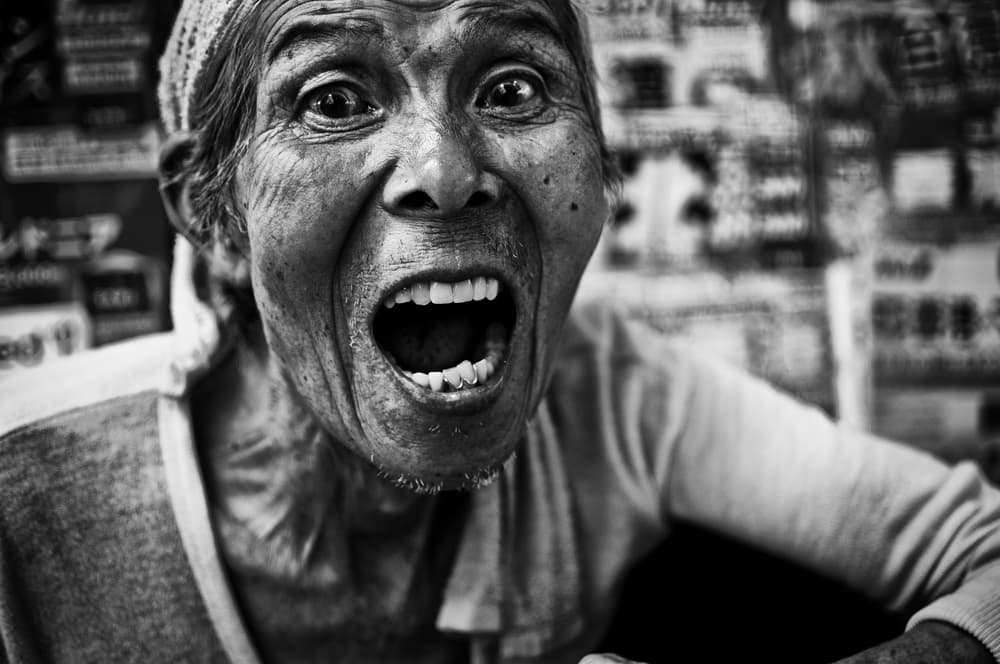 Intense Expressive Old Face by Koji Sugimoto — canvas wall art