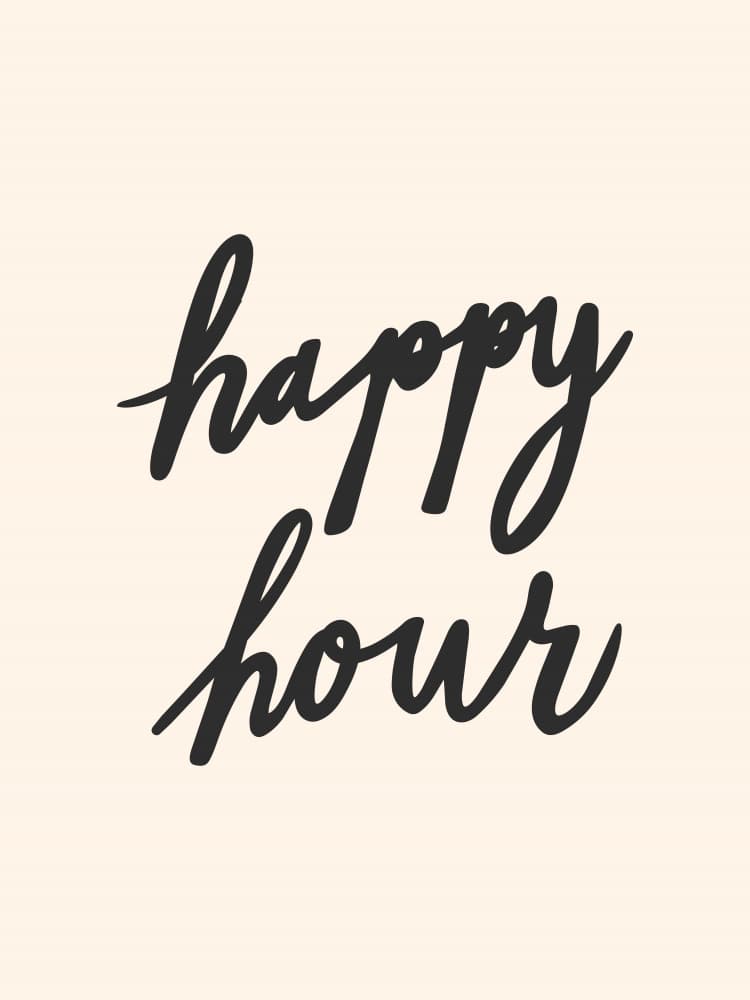 Happy Hour Script by Mathieu — canvas wall art