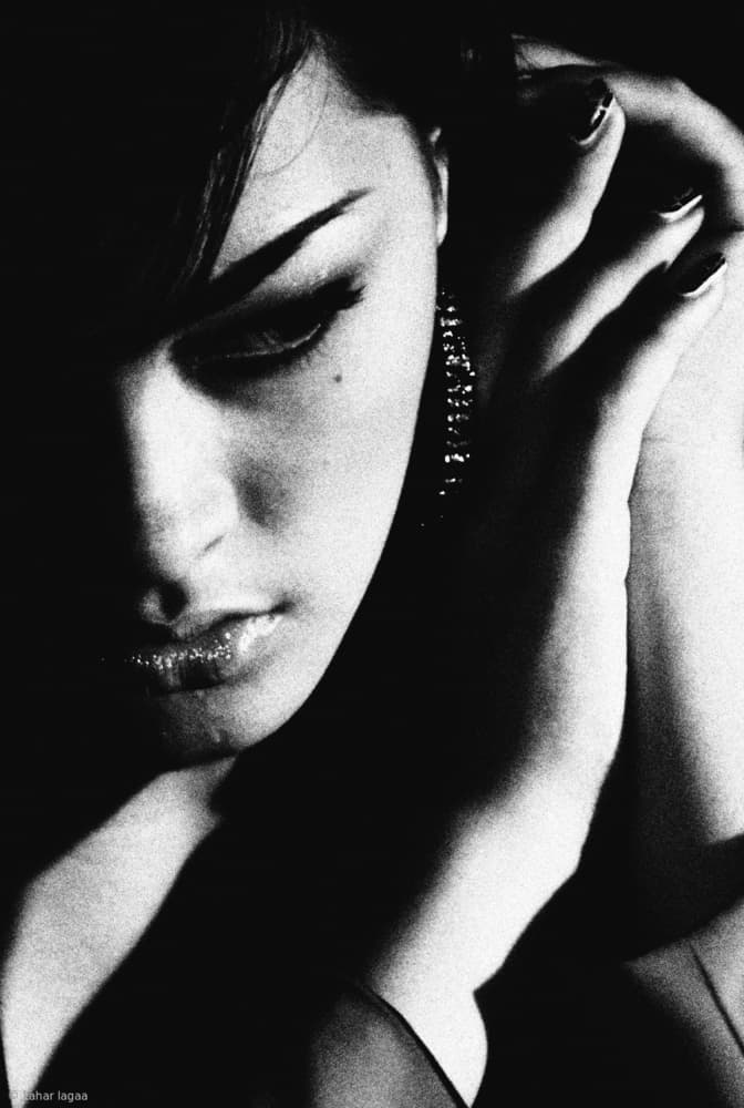 Elegant Shadow Portrait by Kahar Lagaa — canvas wall art