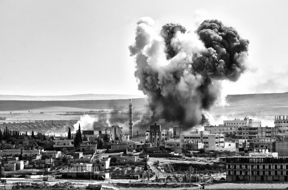 Dramatic City Explosion by Bünyamin çadırcı — canvas wall art