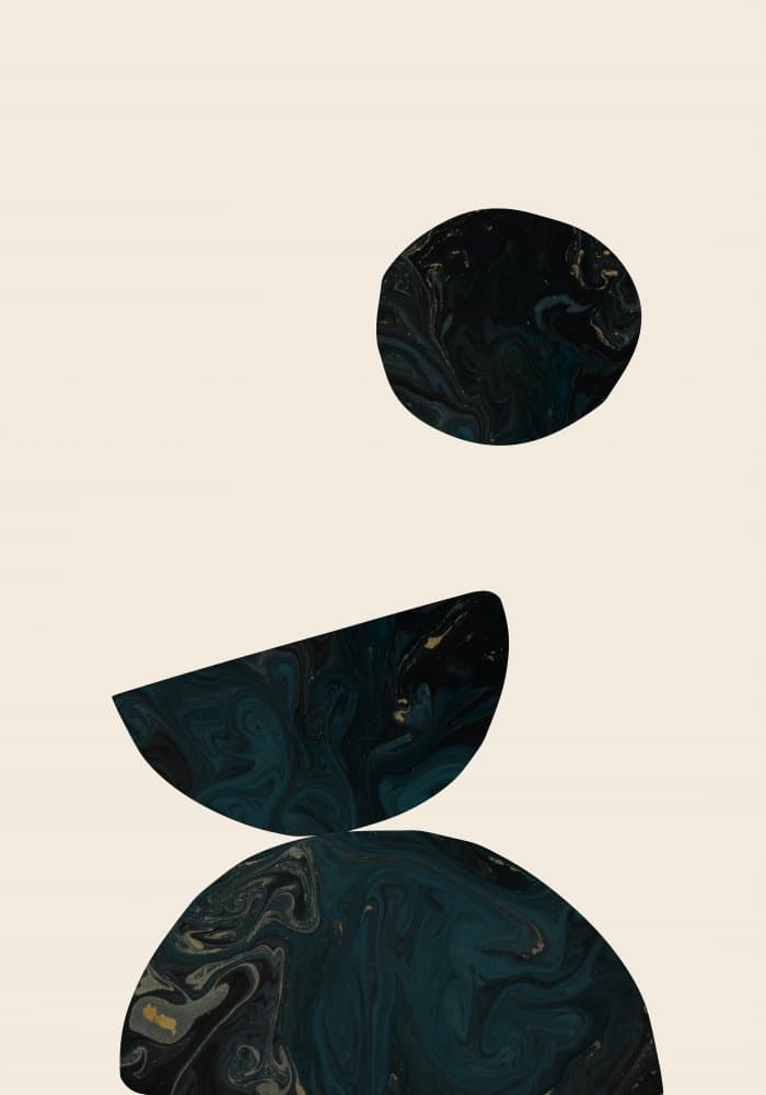 Calm Teal Balance by Old Artists Studio — canvas wall art