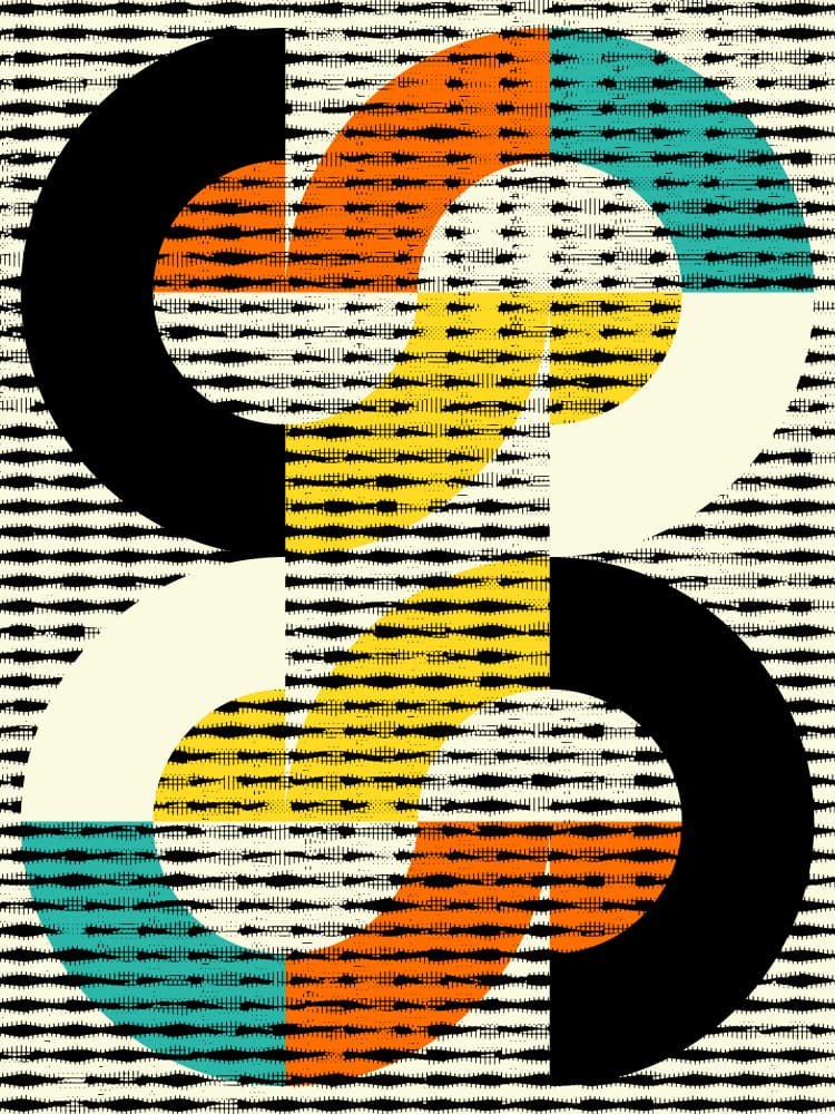 Colorful Geometric Interlock by Petr Strnad — canvas wall art
