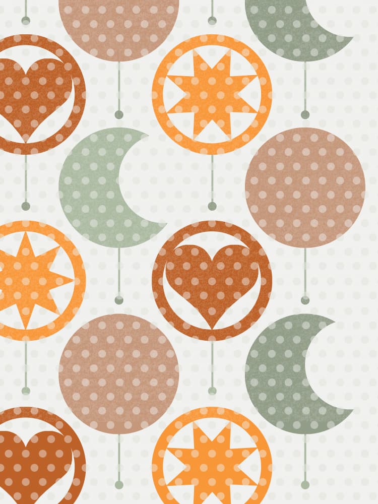 Dreamy Celestial Ornaments by Krisztina Jung — canvas wall art