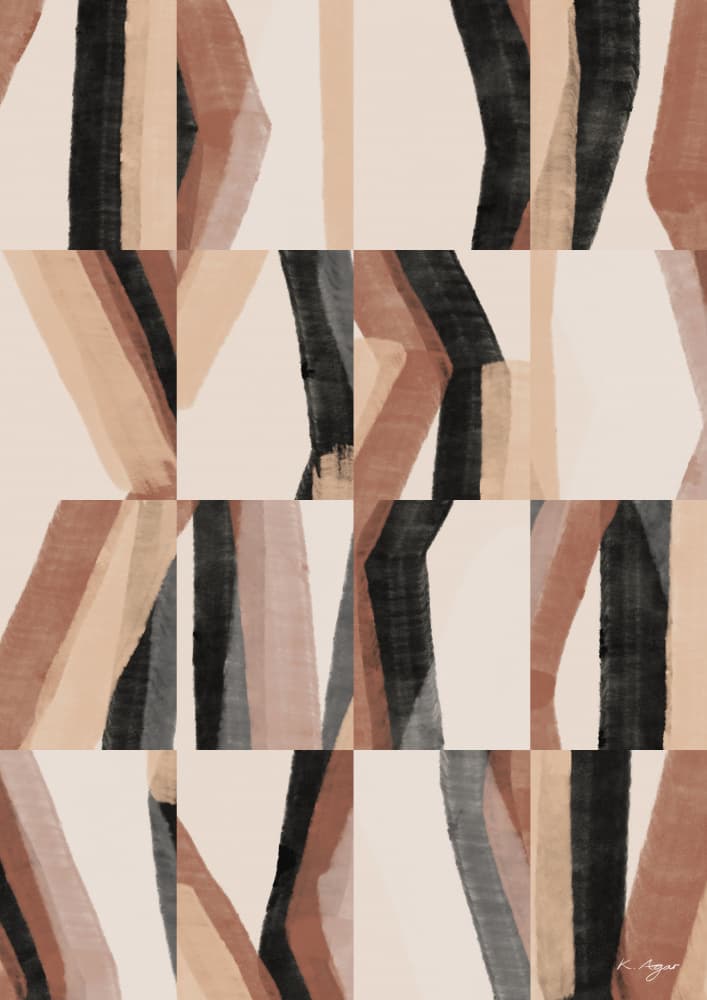 Abstract Earth Lines by Kit Agar — canvas wall art