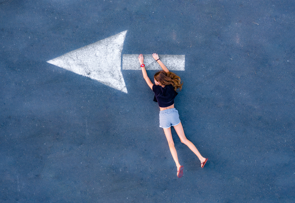 Girl and the Arrow by Gilad Topaz — canvas wall art