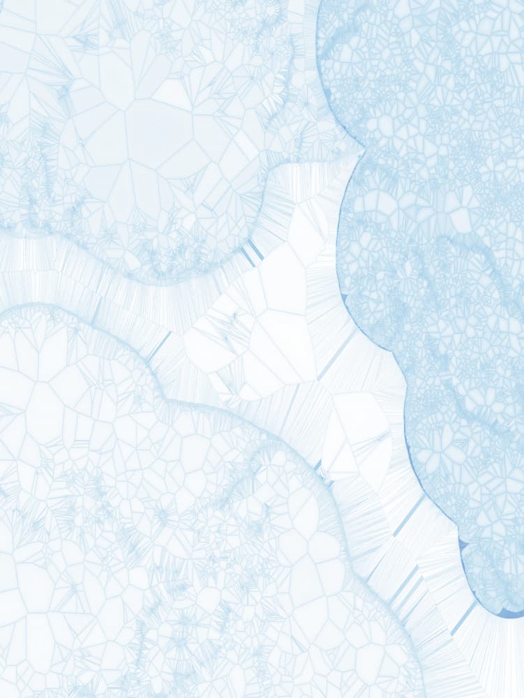 Abstract Blue Frost by Sannel Larson — canvas wall art