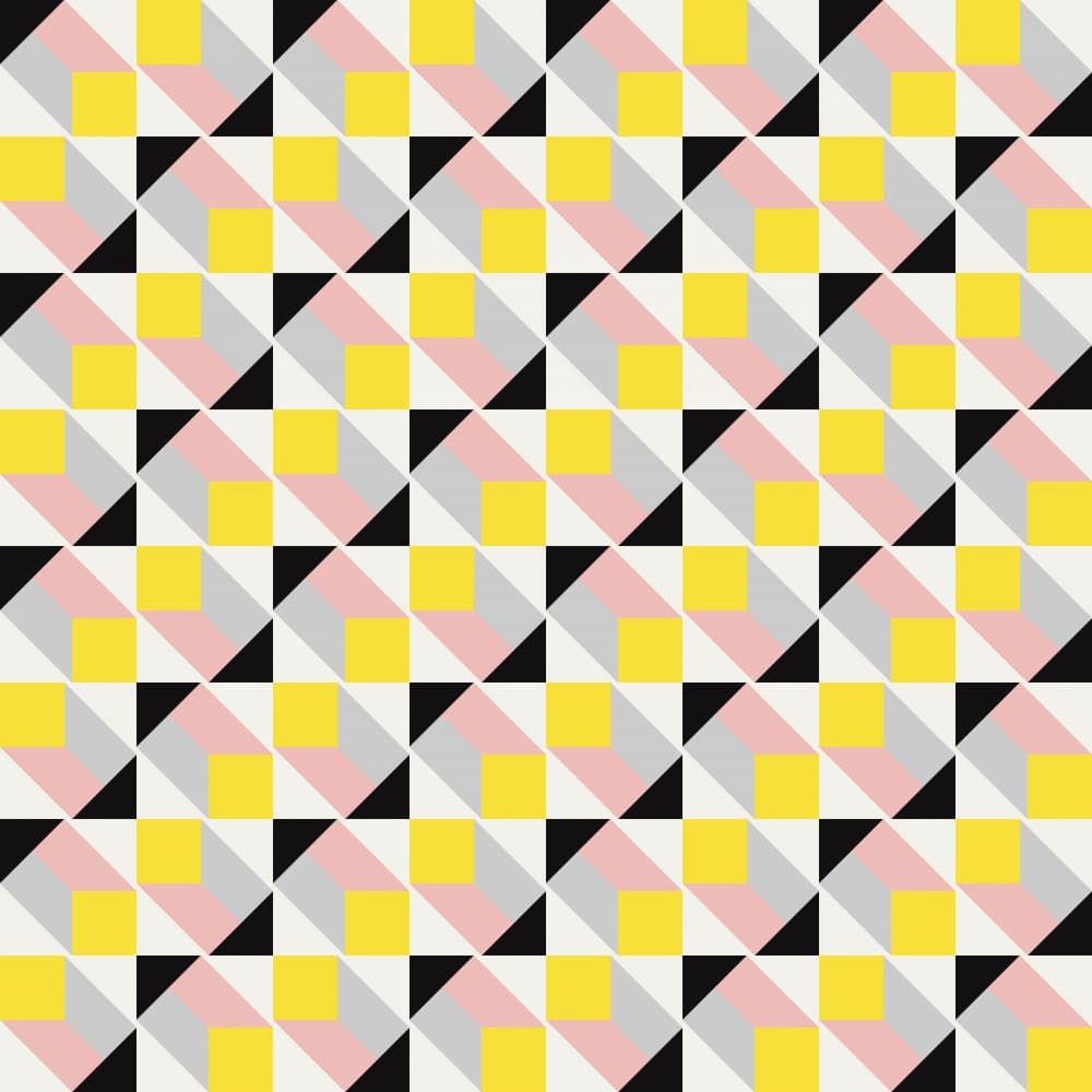 Colorful Block Illusion by Little Dean — canvas wall art