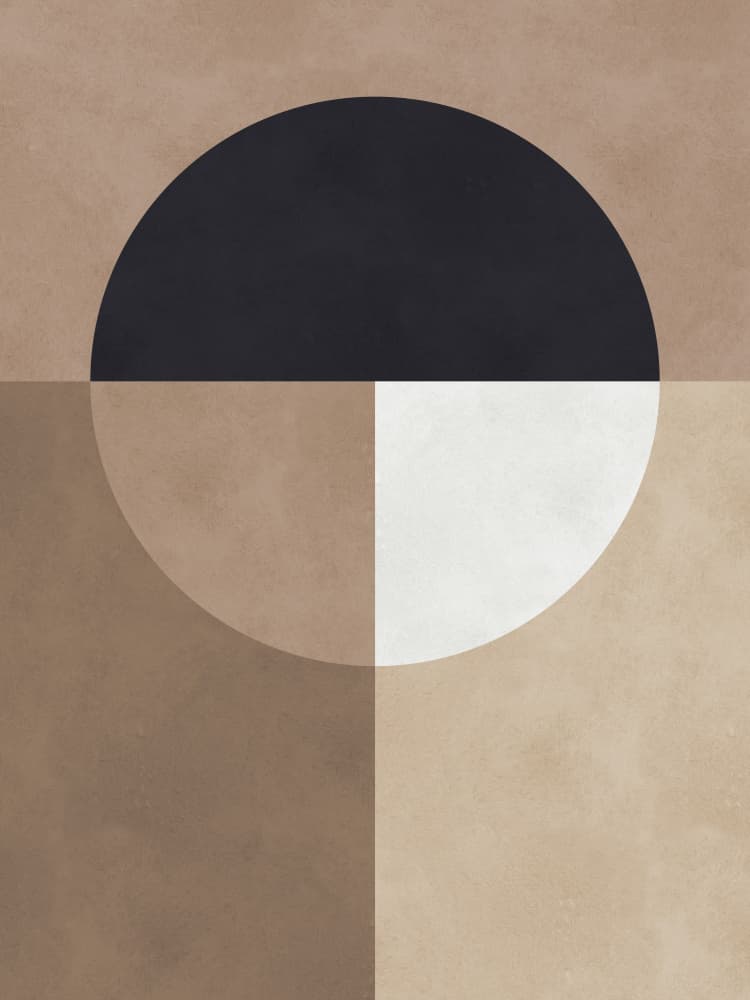 Brown geometry 7 by Vitor Costa — canvas wall art