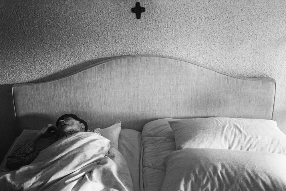 Peaceful Slumber with Cross by Danna Sladjana — canvas wall art